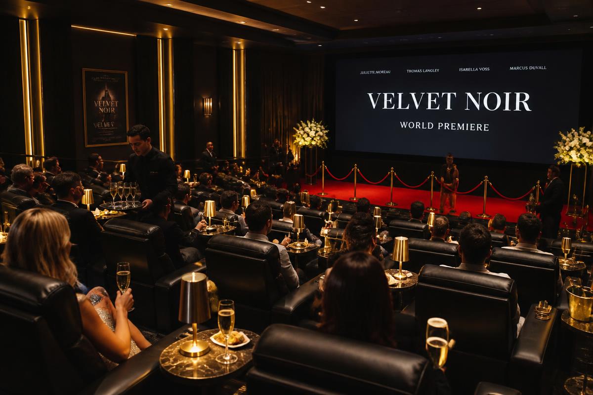 Luxury dine-in cinema set for a world premiere